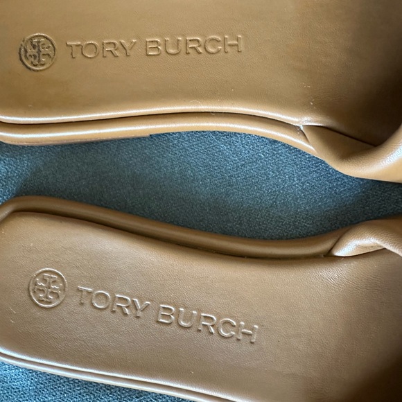 Tory Burch Double Sport Slide Aged Comello/ Gold EUC - Picture 10 of 11